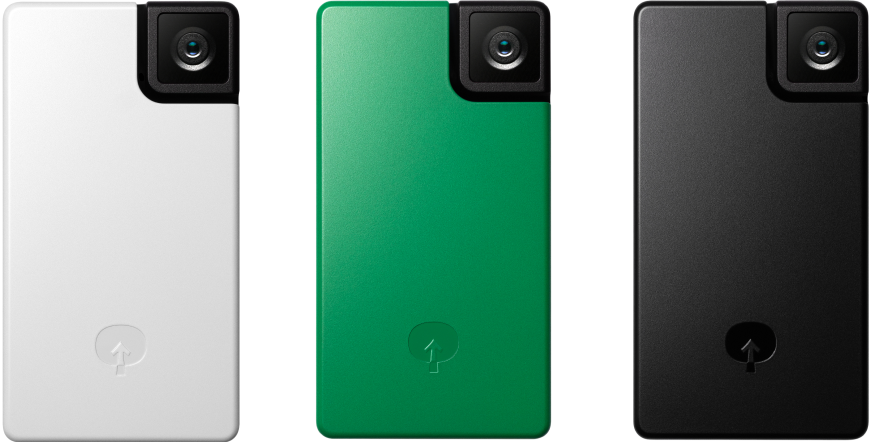 Saveclip のカラーバリエーション。グリーン、ブラック、ホワイトの3色展開。