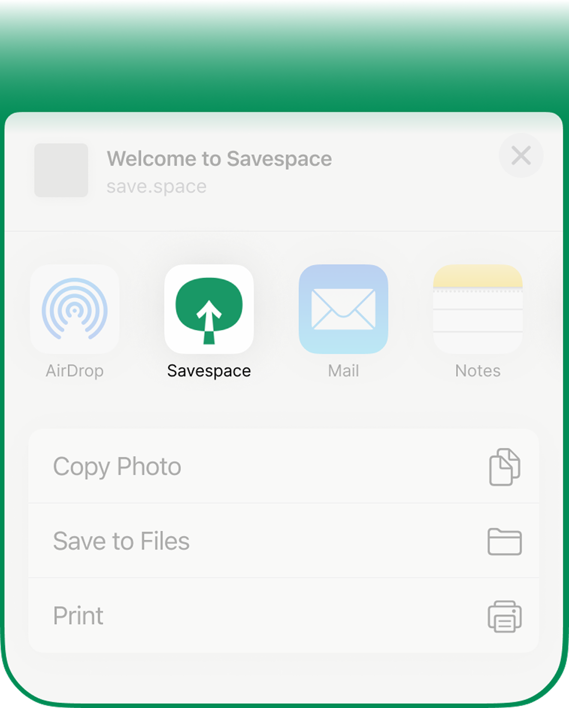 Illustration of bookmarking from any app